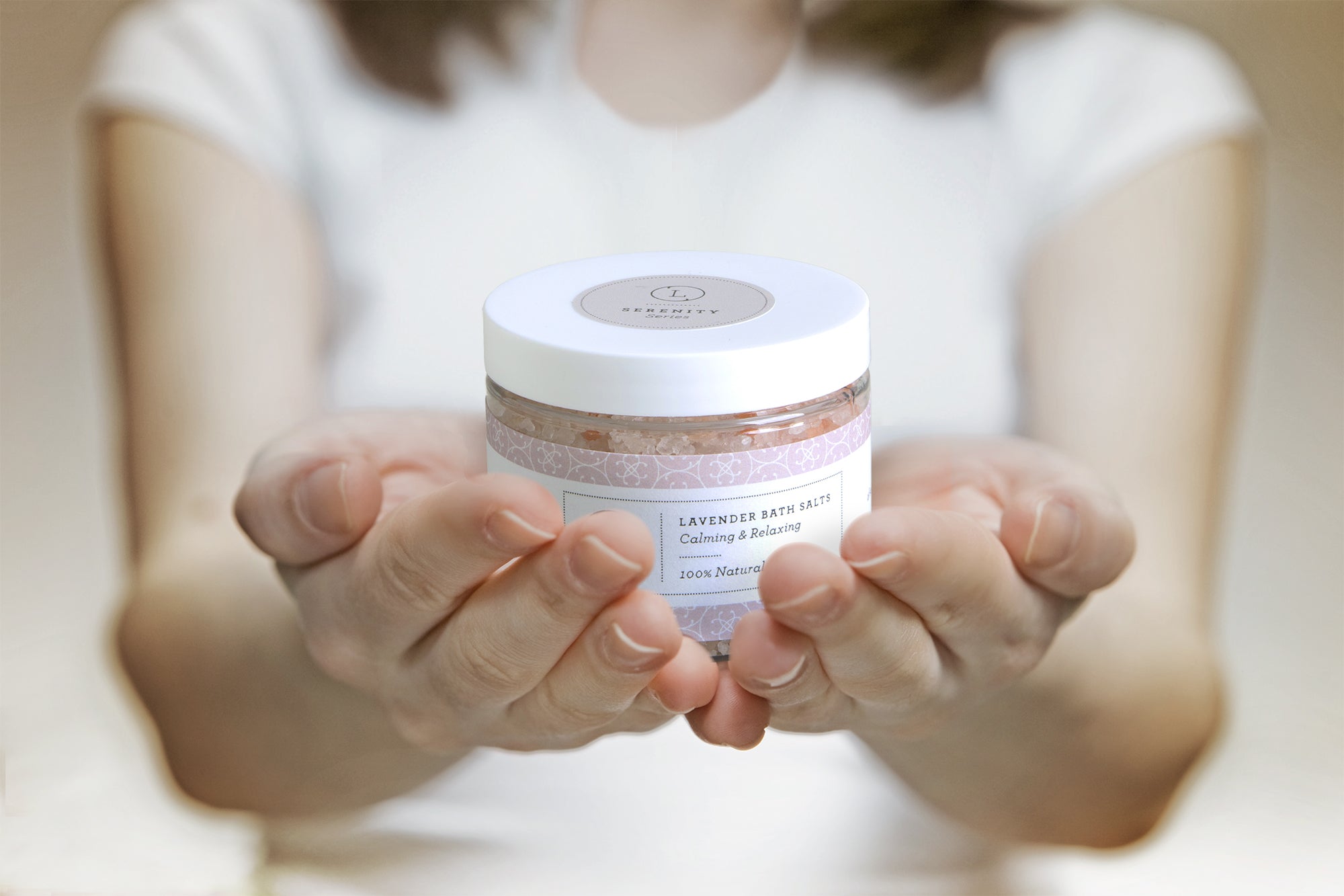 CBD Lavender Natural Bath Salt Soak with CBD. Made with Dead sea, Epsom and Himalayan salts